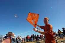 Chris Lam attempts to fly his UT kite at the 79th annual Zilker Park Kite Festival, Sunday, March 4, 2007.

Filename: SRM_20070304_1531446.jpg
Aperture: f/11.0
Shutter Speed: 1/250
Body: Canon EOS-1D Mark II
Lens: Sigma 15-30mm f/3.5-4.5 EX Aspherical DG DF