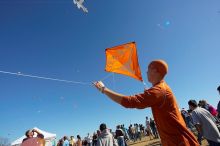 Chris Lam attempts to fly his UT kite at the 79th annual Zilker Park Kite Festival, Sunday, March 4, 2007.

Filename: SRM_20070304_1531508.jpg
Aperture: f/11.0
Shutter Speed: 1/250
Body: Canon EOS-1D Mark II
Lens: Sigma 15-30mm f/3.5-4.5 EX Aspherical DG DF