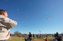 Former UT student Jeff Greenwell attempts to fly a kite at the 79th annual Zilker Park Kite Festival, Sunday, March 4, 2007.

Filename: SRM_20070304_1535163.jpg
Aperture: f/11.0
Shutter Speed: 1/250
Body: Canon EOS-1D Mark II
Lens: Sigma 15-30mm f/3.5-4.5 EX Aspherical DG DF