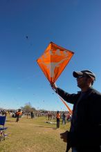 Madhav Tadikonda, class of 1997, and Anjali Patel, class of 1999, fly a UT kite at the 79th annual Zilker Park Kite Festival, Sunday, March 4, 2007.

Filename: SRM_20070304_1536547.jpg
Aperture: f/11.0
Shutter Speed: 1/250
Body: Canon EOS-1D Mark II
Lens: Sigma 15-30mm f/3.5-4.5 EX Aspherical DG DF