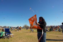 Madhav Tadikonda, class of 1997, and Anjali Patel, class of 1999, fly a UT kite at the 79th annual Zilker Park Kite Festival, Sunday, March 4, 2007.

Filename: SRM_20070304_1537209.jpg
Aperture: f/11.0
Shutter Speed: 1/250
Body: Canon EOS-1D Mark II
Lens: Sigma 15-30mm f/3.5-4.5 EX Aspherical DG DF