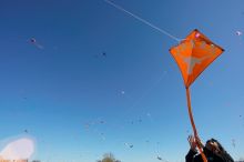 Madhav Tadikonda, class of 1997, and Anjali Patel, class of 1999, fly a UT kite at the 79th annual Zilker Park Kite Festival, Sunday, March 4, 2007.

Filename: SRM_20070304_1537321.jpg
Aperture: f/11.0
Shutter Speed: 1/250
Body: Canon EOS-1D Mark II
Lens: Sigma 15-30mm f/3.5-4.5 EX Aspherical DG DF