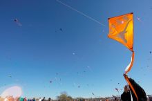 Madhav Tadikonda, class of 1997, and Anjali Patel, class of 1999, fly a UT kite at the 79th annual Zilker Park Kite Festival, Sunday, March 4, 2007.

Filename: SRM_20070304_1537343.jpg
Aperture: f/11.0
Shutter Speed: 1/250
Body: Canon EOS-1D Mark II
Lens: Sigma 15-30mm f/3.5-4.5 EX Aspherical DG DF