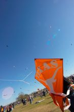 Madhav Tadikonda, class of 1997, and Anjali Patel, class of 1999, fly a UT kite at the 79th annual Zilker Park Kite Festival, Sunday, March 4, 2007.

Filename: SRM_20070304_1537582.jpg
Aperture: f/11.0
Shutter Speed: 1/250
Body: Canon EOS-1D Mark II
Lens: Sigma 15-30mm f/3.5-4.5 EX Aspherical DG DF