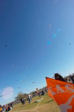 Madhav Tadikonda, class of 1997, and Anjali Patel, class of 1999, fly a UT kite at the 79th annual Zilker Park Kite Festival, Sunday, March 4, 2007.

Filename: SRM_20070304_1537583.jpg
Aperture: f/11.0
Shutter Speed: 1/250
Body: Canon EOS-1D Mark II
Lens: Sigma 15-30mm f/3.5-4.5 EX Aspherical DG DF