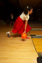 Sabrina Garza bowling.  Alpha Xi Delta held a sock hop themed date night at the Austin 300 bowling alley, Thursday night, March 29, 2007.

Filename: SRM_20070329_2031549.jpg
Aperture: f/8.0
Shutter Speed: 1/200
Body: Canon EOS-1D Mark II
Lens: Sigma 15-30mm f/3.5-4.5 EX Aspherical DG DF