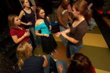 Erika Canales.  Alpha Xi Delta held a sock hop themed date night at the Austin 300 bowling alley, Thursday night, March 29, 2007.

Filename: SRM_20070329_2121067.jpg
Aperture: f/8.0
Shutter Speed: 1/250
Body: Canon EOS-1D Mark II
Lens: Sigma 15-30mm f/3.5-4.5 EX Aspherical DG DF