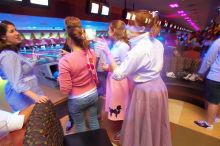 Carol Gossett, Amanda Young.  Alpha Xi Delta held a sock hop themed date night at the Austin 300 bowling alley, Thursday night, March 29, 2007.

Filename: SRM_20070329_2124242.jpg
Aperture: f/8.0
Shutter Speed: 1/1
Body: Canon EOS-1D Mark II
Lens: Sigma 15-30mm f/3.5-4.5 EX Aspherical DG DF