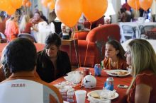 Lauren Jennings and her family enjoy BBQ at the Kappa house.  Kappa Kappa Gamma (KKG) hosted a parents' weekend barbecue before the UT vs Nebraska football game on Saturday, October 27, 2007 at their sorority house.

Filename: SRM_20071027_1138288.jpg
Aperture: f/3.2
Shutter Speed: 1/50
Body: Canon EOS-1D Mark II
Lens: Canon EF 50mm f/1.8 II