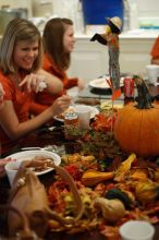 Rachel Upshaw, left, and Keaton Benn.  Kappa Kappa Gamma (KKG) hosted a parents' weekend barbecue before the UT vs Nebraska football game on Saturday, October 27, 2007 at their sorority house.

Filename: SRM_20071027_1147222.jpg
Aperture: f/1.8
Shutter Speed: 1/60
Body: Canon EOS-1D Mark II
Lens: Canon EF 50mm f/1.8 II