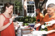 Sisters Allison and Mary Stewart Anderson, both Kappas, with their father.  Kappa Kappa Gamma (KKG) hosted a parents' weekend barbecue before the UT vs Nebraska football game on Saturday, October 27, 2007 at their sorority house.

Filename: SRM_20071027_1245444.jpg
Aperture: f/8.0
Shutter Speed: 1/250
Body: Canon EOS 20D
Lens: Canon EF-S 18-55mm f/3.5-5.6