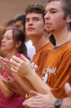 The Longhorns defeated the Huskers 3-0 on Wednesday night, October 24, 2007 at Gregory Gym.

Filename: SRM_20071024_1826147.jpg
Aperture: f/3.2
Shutter Speed: 1/400
Body: Canon EOS-1D Mark II
Lens: Canon EF 80-200mm f/2.8 L