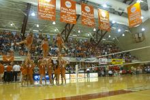 The Longhorns defeated the Huskers 3-0 on Wednesday night, October 24, 2007 at Gregory Gym.

Filename: SRM_20071024_1901048.jpg
Aperture: f/5.6
Shutter Speed: 1/50
Body: Canon EOS 20D
Lens: Canon EF-S 18-55mm f/3.5-5.6