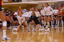 The Longhorns defeated the Huskers 3-0 on Wednesday night, October 24, 2007 at Gregory Gym.

Filename: SRM_20071024_1910544.jpg
Aperture: f/4.0
Shutter Speed: 1/400
Body: Canon EOS-1D Mark II
Lens: Canon EF 80-200mm f/2.8 L