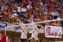 The Longhorns defeated the Huskers 3-0 on Wednesday night, October 24, 2007 at Gregory Gym.

Filename: SRM_20071024_1911264.jpg
Aperture: f/4.0
Shutter Speed: 1/400
Body: Canon EOS-1D Mark II
Lens: Canon EF 80-200mm f/2.8 L