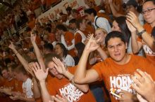 The Longhorns defeated the Huskers 3-0 on Wednesday night, October 24, 2007 at Gregory Gym.

Filename: SRM_20071024_1940382.jpg
Aperture: f/7.1
Shutter Speed: 1/100
Body: Canon EOS 20D
Lens: Canon EF-S 18-55mm f/3.5-5.6