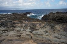 Hike to the Nakalele blowholes along the surf-beaten lava formations.

Filename: SRM_20071219_1220464.jpg
Aperture: f/10.0
Shutter Speed: 1/640
Body: Canon EOS-1D Mark II
Lens: Sigma 15-30mm f/3.5-4.5 EX Aspherical DG DF