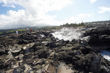 Hike to the Nakalele blowholes along the surf-beaten lava formations.

Filename: SRM_20071219_1224303.jpg
Aperture: f/8.0
Shutter Speed: 1/2000
Body: Canon EOS-1D Mark II
Lens: Sigma 15-30mm f/3.5-4.5 EX Aspherical DG DF