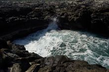 Hike to the Nakalele blowholes along the surf-beaten lava formations.

Filename: SRM_20071219_1224475.jpg
Aperture: f/8.0
Shutter Speed: 1/4000
Body: Canon EOS-1D Mark II
Lens: Sigma 15-30mm f/3.5-4.5 EX Aspherical DG DF