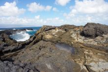 Hike to the Nakalele blowholes along the surf-beaten lava formations.

Filename: SRM_20071219_1226021.jpg
Aperture: f/8.0
Shutter Speed: 1/1600
Body: Canon EOS-1D Mark II
Lens: Sigma 15-30mm f/3.5-4.5 EX Aspherical DG DF