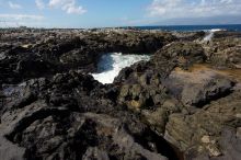 Hike to the Nakalele blowholes along the surf-beaten lava formations.

Filename: SRM_20071219_1229429.jpg
Aperture: f/8.0
Shutter Speed: 1/2500
Body: Canon EOS-1D Mark II
Lens: Sigma 15-30mm f/3.5-4.5 EX Aspherical DG DF