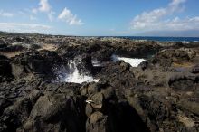 Hike to the Nakalele blowholes along the surf-beaten lava formations.

Filename: SRM_20071219_1229585.jpg
Aperture: f/8.0
Shutter Speed: 1/2500
Body: Canon EOS-1D Mark II
Lens: Sigma 15-30mm f/3.5-4.5 EX Aspherical DG DF