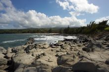 Hike to the Nakalele blowholes along the surf-beaten lava formations.

Filename: SRM_20071219_1233240.jpg
Aperture: f/8.0
Shutter Speed: 1/5000
Body: Canon EOS-1D Mark II
Lens: Sigma 15-30mm f/3.5-4.5 EX Aspherical DG DF