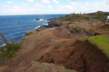 Hike to the Nakalele blowholes along the surf-beaten lava formations.

Filename: SRM_20071219_1314434.jpg
Aperture: f/10.0
Shutter Speed: 1/320
Body: Canon EOS-1D Mark II
Lens: Sigma 15-30mm f/3.5-4.5 EX Aspherical DG DF