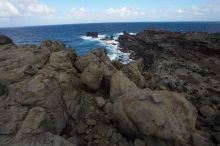 Hike to the Nakalele blowholes along the surf-beaten lava formations.

Filename: SRM_20071219_1332332.jpg
Aperture: f/10.0
Shutter Speed: 1/500
Body: Canon EOS-1D Mark II
Lens: Sigma 15-30mm f/3.5-4.5 EX Aspherical DG DF