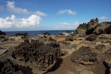 Hike to the Nakalele blowholes along the surf-beaten lava formations.

Filename: SRM_20071219_1336577.jpg
Aperture: f/10.0
Shutter Speed: 1/800
Body: Canon EOS-1D Mark II
Lens: Sigma 15-30mm f/3.5-4.5 EX Aspherical DG DF