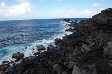 Hike to the Nakalele blowholes along the surf-beaten lava formations.

Filename: SRM_20071219_1337470.jpg
Aperture: f/10.0
Shutter Speed: 1/800
Body: Canon EOS-1D Mark II
Lens: Sigma 15-30mm f/3.5-4.5 EX Aspherical DG DF