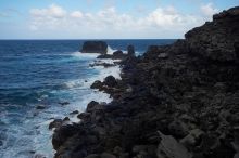 Hike to the Nakalele blowholes along the surf-beaten lava formations.

Filename: SRM_20071219_1338125.jpg
Aperture: f/10.0
Shutter Speed: 1/1000
Body: Canon EOS-1D Mark II
Lens: Sigma 15-30mm f/3.5-4.5 EX Aspherical DG DF