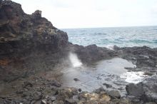 Hike to the Nakalele blowholes along the surf-beaten lava formations.

Filename: SRM_20071219_1341427.jpg
Aperture: f/10.0
Shutter Speed: 1/250
Body: Canon EOS-1D Mark II
Lens: Sigma 15-30mm f/3.5-4.5 EX Aspherical DG DF