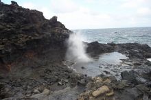 Hike to the Nakalele blowholes along the surf-beaten lava formations.

Filename: SRM_20071219_1342284.jpg
Aperture: f/10.0
Shutter Speed: 1/1250
Body: Canon EOS-1D Mark II
Lens: Sigma 15-30mm f/3.5-4.5 EX Aspherical DG DF