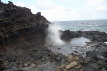 Hike to the Nakalele blowholes along the surf-beaten lava formations.

Filename: SRM_20071219_1342295.jpg
Aperture: f/10.0
Shutter Speed: 1/1250
Body: Canon EOS-1D Mark II
Lens: Sigma 15-30mm f/3.5-4.5 EX Aspherical DG DF