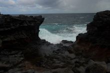 Hike to the Nakalele blowholes along the surf-beaten lava formations.

Filename: SRM_20071219_1344456.jpg
Aperture: f/10.0
Shutter Speed: 1/800
Body: Canon EOS-1D Mark II
Lens: Sigma 15-30mm f/3.5-4.5 EX Aspherical DG DF