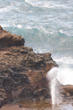 Hike to the Nakalele blowholes along the surf-beaten lava formations.

Filename: SRM_20071219_1413243.jpg
Aperture: f/5.6
Shutter Speed: 1/800
Body: Canon EOS 20D
Lens: Canon EF 300mm f/2.8 L IS