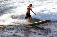 Surfers in Honolua Bay, Maui, Hawai'i, 2007.

Filename: SRM_20071217_1628251.jpg
Aperture: f/8.0
Shutter Speed: 1/800
Body: Canon EOS 20D
Lens: Canon EF 300mm f/2.8 L IS
