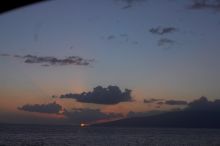 Sunset over the island of Lanai in Lahaina, Maui, Hawai'i, 2007.

Filename: SRM_20071219_1747482.jpg
Aperture: f/8.0
Shutter Speed: 1/320
Body: Canon EOS-1D Mark II
Lens: Canon EF 50mm f/1.8 II