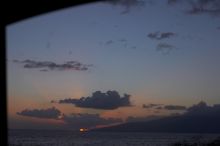 Sunset over the island of Lanai in Lahaina, Maui, Hawai'i, 2007.

Filename: SRM_20071219_1747495.jpg
Aperture: f/8.0
Shutter Speed: 1/320
Body: Canon EOS-1D Mark II
Lens: Canon EF 50mm f/1.8 II
