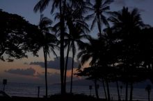 Sunset over the island of Lanai in Lahaina, Maui, Hawai'i, 2007.

Filename: SRM_20071219_1748246.jpg
Aperture: f/8.0
Shutter Speed: 1/320
Body: Canon EOS-1D Mark II
Lens: Canon EF 50mm f/1.8 II