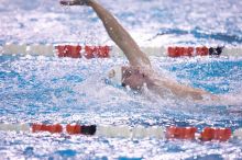 Georgia's Chris Spooner took fifth in the 100 yard backstroke with a time of 52.45.  The University of Texas Longhorns defeated The University of Georgia Bulldogs 157-135 on Saturday, January 12, 2008.

Filename: SRM_20080112_1123249.jpg
Aperture: f/2.8
Shutter Speed: 1/400
Body: Canon EOS-1D Mark II
Lens: Canon EF 300mm f/2.8 L IS