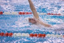 Georgia's Chris Spooner took fifth in the 100 yard backstroke with a time of 52.45.  The University of Texas Longhorns defeated The University of Georgia Bulldogs 157-135 on Saturday, January 12, 2008.

Filename: SRM_20080112_1123283.jpg
Aperture: f/2.8
Shutter Speed: 1/400
Body: Canon EOS-1D Mark II
Lens: Canon EF 300mm f/2.8 L IS