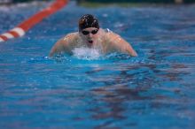 UT senior Christopher Seitz took second in the 200 yard butterfly with a time of 1:49.57.  The University of Texas Longhorns defeated The University of Georgia Bulldogs 157-135 on Saturday, January 12, 2008.

Filename: SRM_20080112_1127421.jpg
Aperture: f/2.8
Shutter Speed: 1/400
Body: Canon EOS-1D Mark II
Lens: Canon EF 300mm f/2.8 L IS