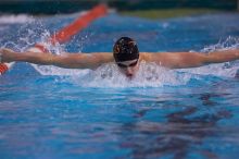 UT senior Christopher Seitz took second in the 200 yard butterfly with a time of 1:49.57.  The University of Texas Longhorns defeated The University of Georgia Bulldogs 157-135 on Saturday, January 12, 2008.

Filename: SRM_20080112_1127443.jpg
Aperture: f/2.8
Shutter Speed: 1/400
Body: Canon EOS-1D Mark II
Lens: Canon EF 300mm f/2.8 L IS