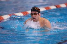 UT sophomore Trey Hoover competed in the 400 yard IM with a time of 4:10.06.  The University of Texas Longhorns defeated The University of Georgia Bulldogs 157-135 on Saturday, January 12, 2008.

Filename: SRM_20080112_1239507.jpg
Aperture: f/2.8
Shutter Speed: 1/400
Body: Canon EOS-1D Mark II
Lens: Canon EF 300mm f/2.8 L IS