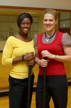 Sarah Jordan and Roz Jones both work at Gregory Gym, mainly organizing and instructing aerobics classes.

Filename: SRM_20080218_0913481.jpg
Aperture: f/3.5
Shutter Speed: 1/200
Body: Canon EOS-1D Mark II
Lens: Canon EF 50mm f/1.8 II