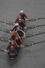 The Longhorns first varsity eight of coxswain Mary Cait McPherson, stroke Luise Fleischhauer, Callie Mattrisch, Jen Vander Maarel, Kellie Lunday, Jelena Zunic, Emilie Sallee, Alex Janss and Nancy Arrington placed first with a time of 28:09.00.  The women's rowing team competed in the 2008 Fighting Nutria on Saturday, February 16, 2008.

Filename: SRM_20080216_0826586.jpg
Aperture: f/4.0
Shutter Speed: 1/800
Body: Canon EOS-1D Mark II
Lens: Canon EF 300mm f/2.8 L IS