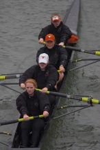 The Longhorns lone varsity four boat comprised of Laura Perkins, Lindsay Foster, Whitney McMahon and Elizabeth Meserve finished the race in 33:39.0.  The women's rowing team competed in the 2008 Fighting Nutria on Saturday, February 16, 2008.

Filename: SRM_20080216_0833023.jpg
Aperture: f/4.0
Shutter Speed: 1/800
Body: Canon EOS-1D Mark II
Lens: Canon EF 300mm f/2.8 L IS