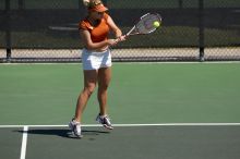 First doubles UT sophomore Vanja Corovic and UT junior Marija Milic defeated CSUS sophomore Aileen Tsan and CSUS junior Anastassia Lyssenko 8-3.  The University of Texas defeated Sacramento State on Saturday, March 22, 2008.

Filename: SRM_20080322_1122540.jpg
Aperture: f/4.0
Shutter Speed: 1/4000
Body: Canon EOS-1D Mark II
Lens: Canon EF 300mm f/2.8 L IS